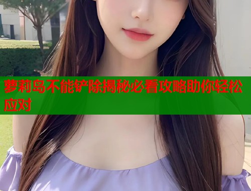 萝莉岛不能铲除揭秘必看攻略助你轻松应对